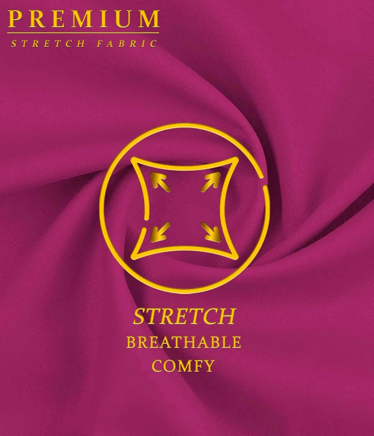 Hybrid & Company Women's High Waist Lightweight Solid Long Pants Elegant Office Trousers
