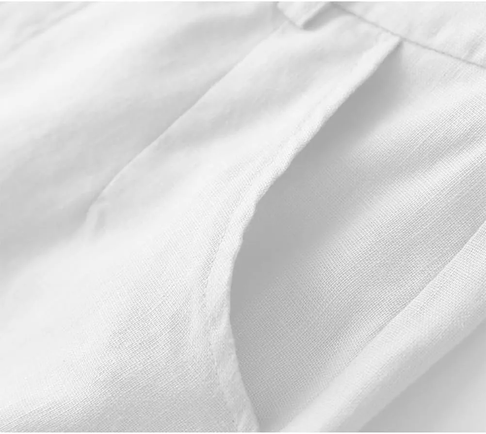 IDEALSANXUN Womens Cotton Linen Skirts Spring Summer A Line Midi Skirt with Pockets Beach Vacation Clothes