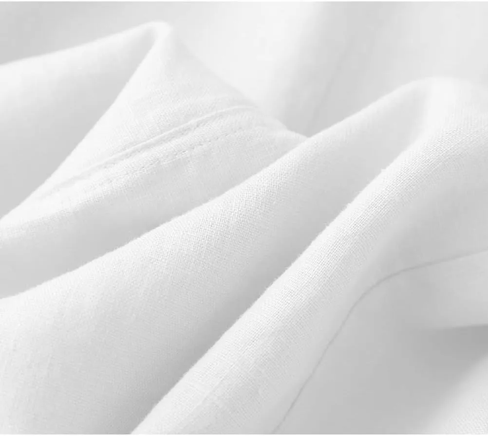 IDEALSANXUN Womens Cotton Linen Skirts Spring Summer A Line Midi Skirt with Pockets Beach Vacation Clothes