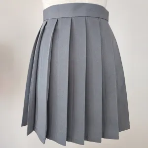 Japanese College Solid Colored Cozy Trendy Minimalist Pleated Skirt
