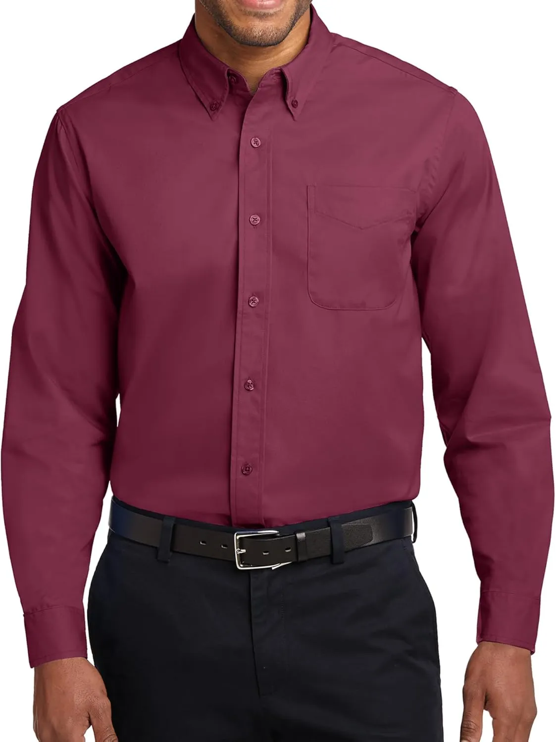 Joe's USA Men's Long Sleeve Wrinkle Resistant Easy Care Shirts in Regular, Big & Tall