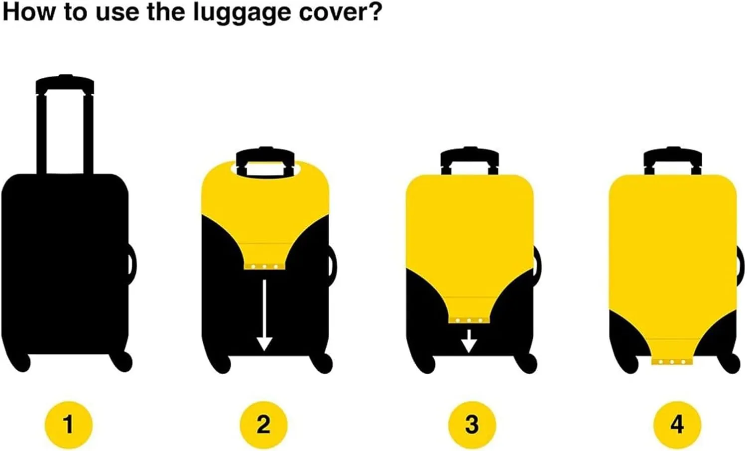 Joisal Floral Cat Large Suitcase Cover Fit 18-32 Inch Luggage Markers for Easy Identification