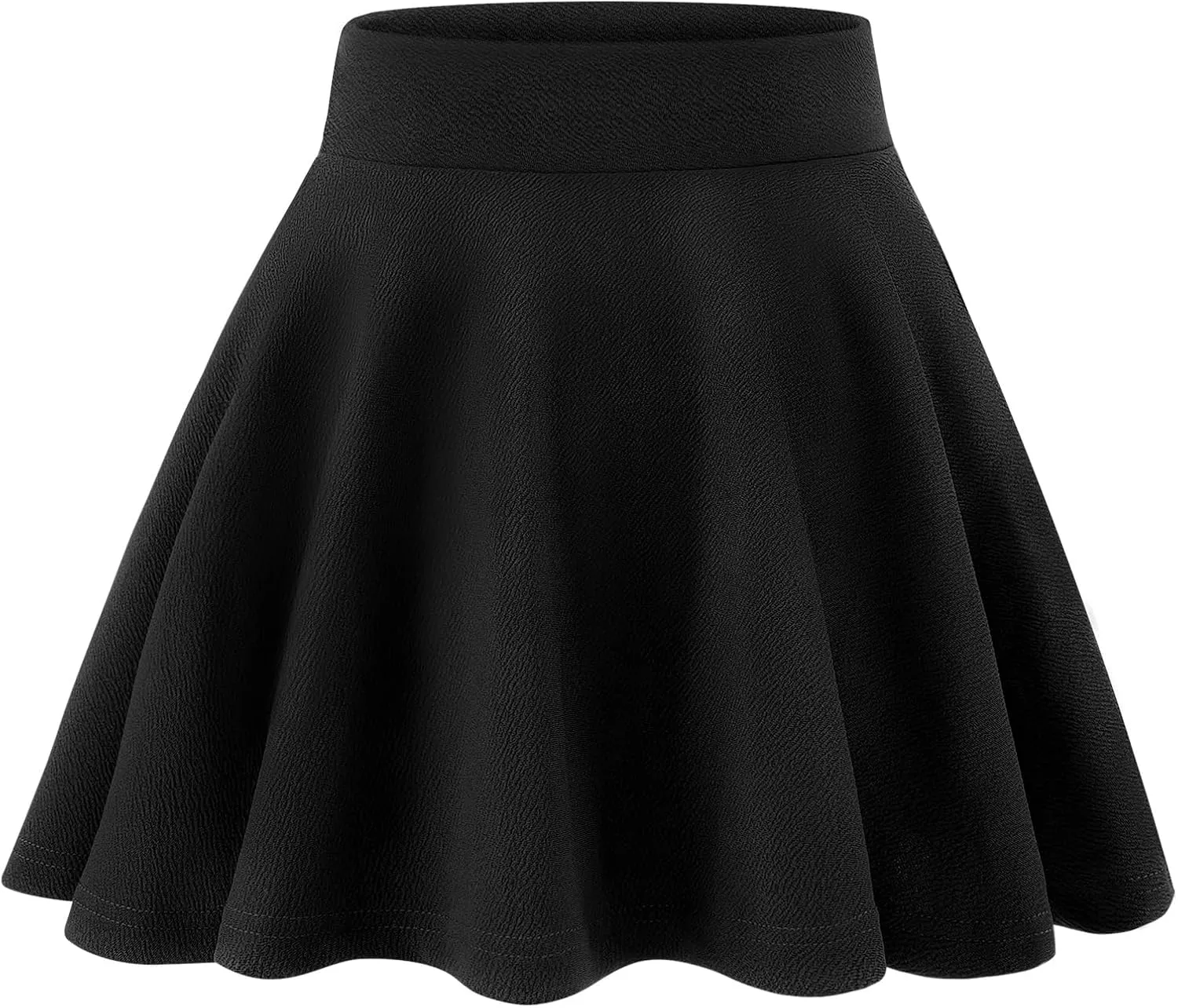 KEREDA Girls Casual Mini High Waist Stretchy Flared Pleated Skater Skirts 5-13 Years