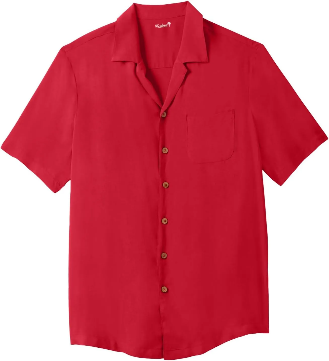 KingSize Men's Big & Tall Solid Camp Shirt