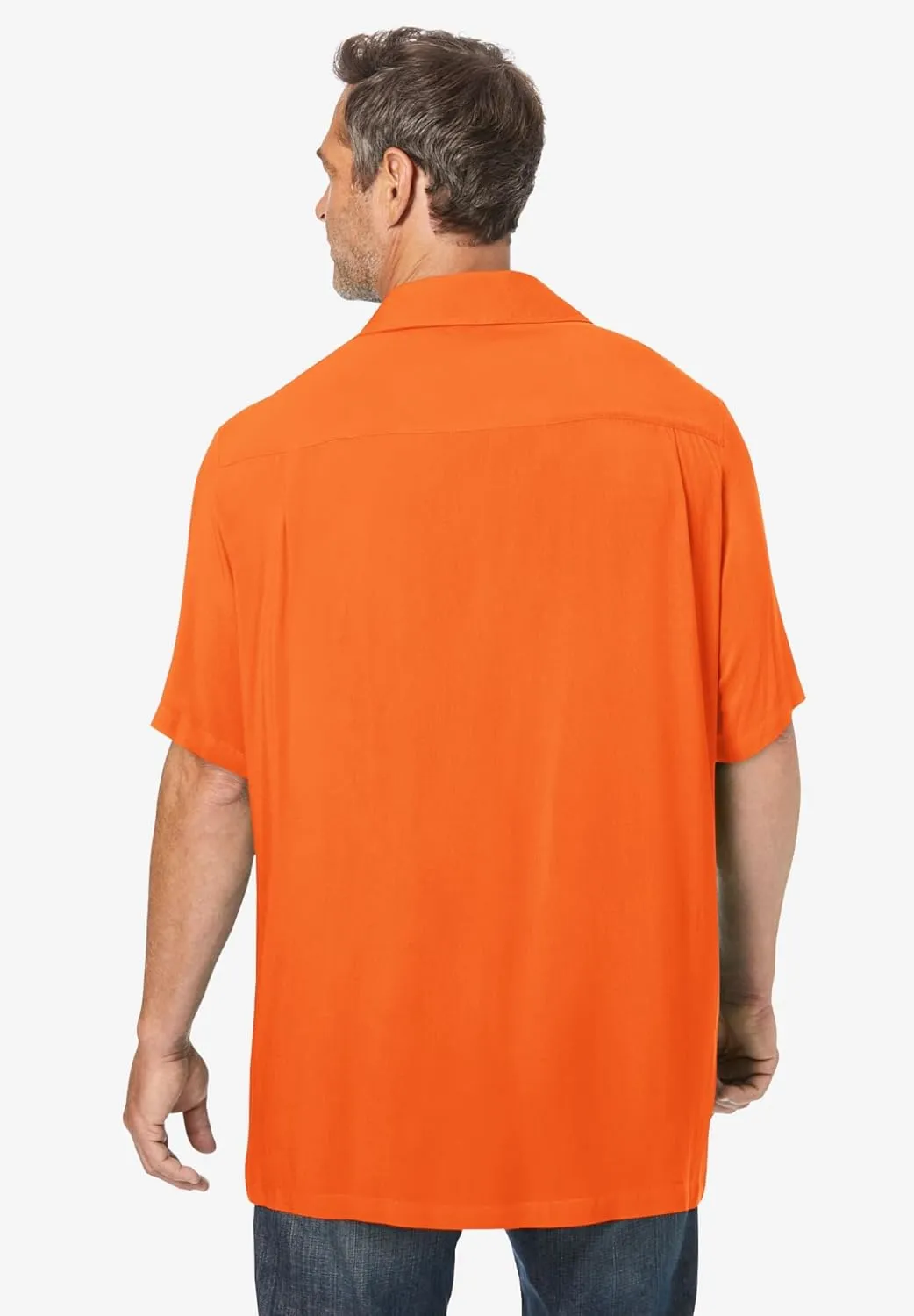 KingSize Men's Big & Tall Solid Camp Shirt