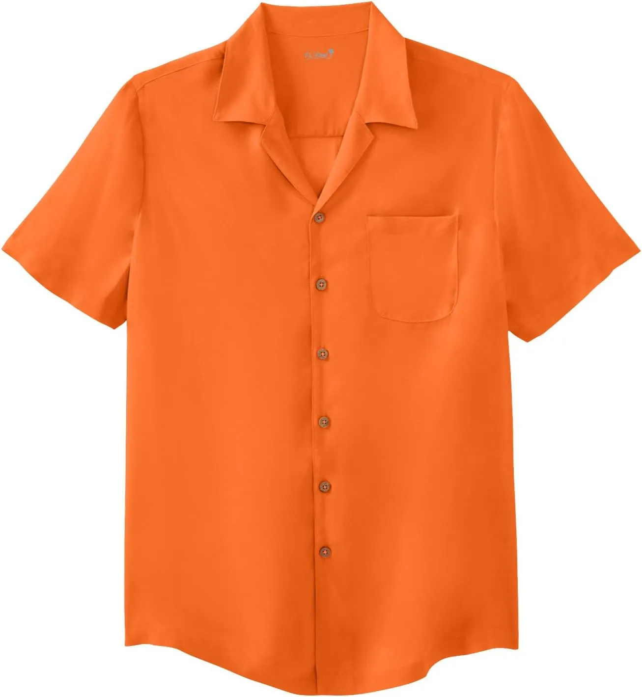 KingSize Men's Big & Tall Solid Camp Shirt