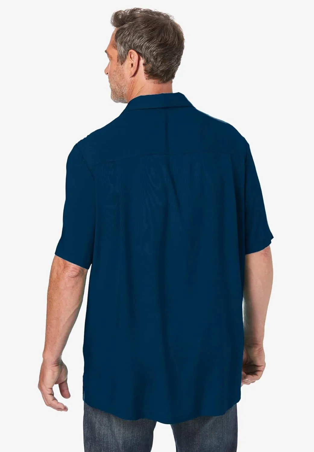 KingSize Men's Big & Tall Solid Camp Shirt