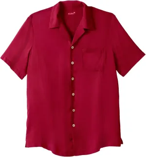 KingSize Men's Big & Tall Solid Camp Shirt