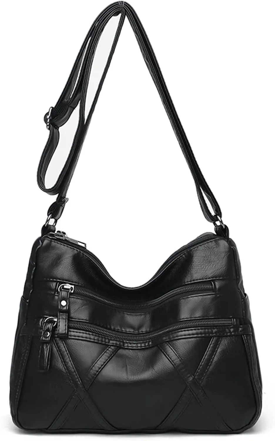 Ladies Handbag Soft Shoulder Multi Pockets Crossbody Design and Purse Large Capacity for Easy Use