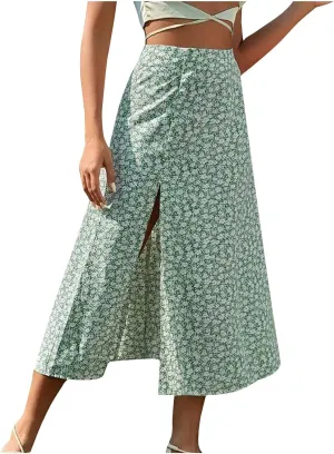Ladies Skorts Skirt for Women Ribbed Wrap Slit Pencil Criss Cross Basic Maxi Long Skorts 2025 Regular Fit