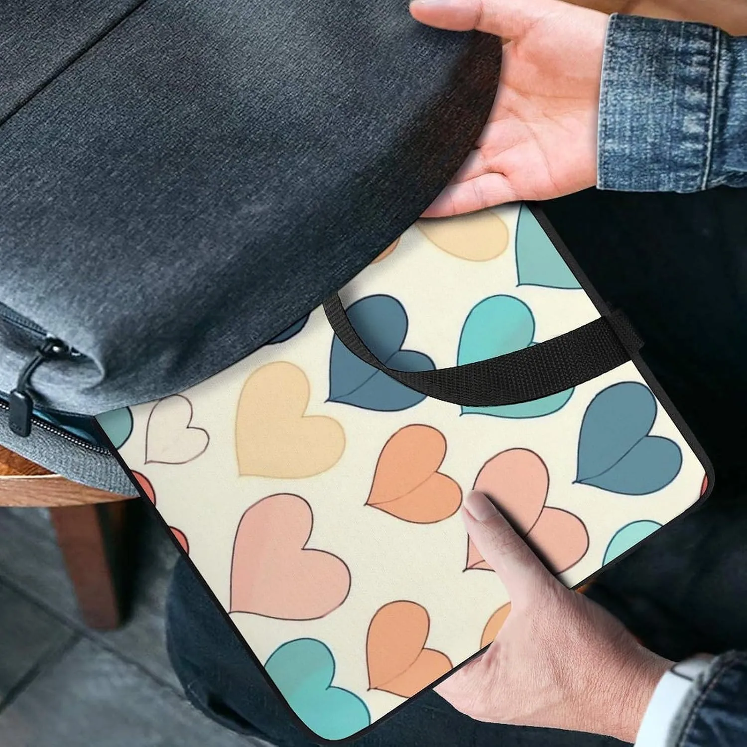 Laptop Sleeve with Handle Playful Doodles Laptop Sleeve Bag Ultra-Thin Computer Bag Cover for 12-17 Inch