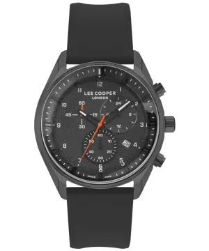 Lee Cooper  Men's Analog Watch, Black Dial, Black Resin Strap, LC07350.061