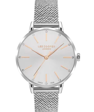 Lee Cooper  Women's Multi Function Silver Dial Silver Stainless Steel Strap Watch, LC07473.330