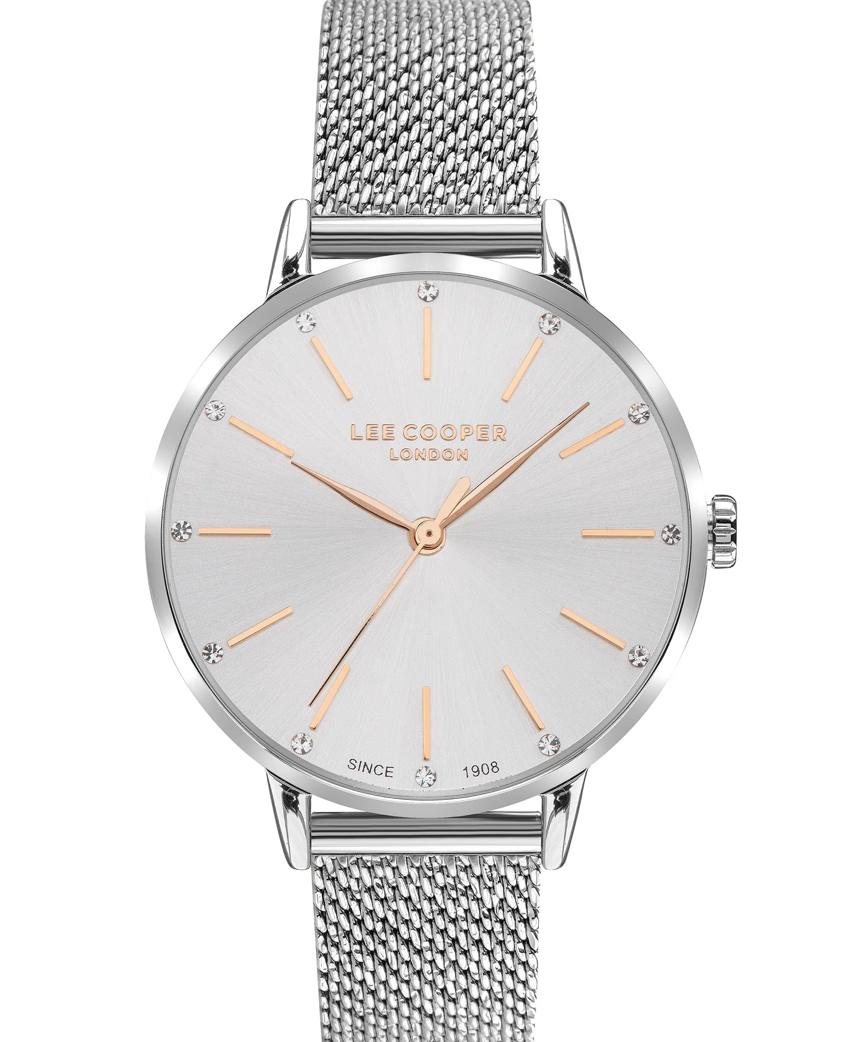 Lee Cooper  Women's Multi Function Silver Dial Silver Stainless Steel Strap Watch, LC07473.330