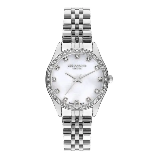 Lee Cooper Women's Watch Analog, Silver Dial Silver Stainless Steel Strap, LC07818.320