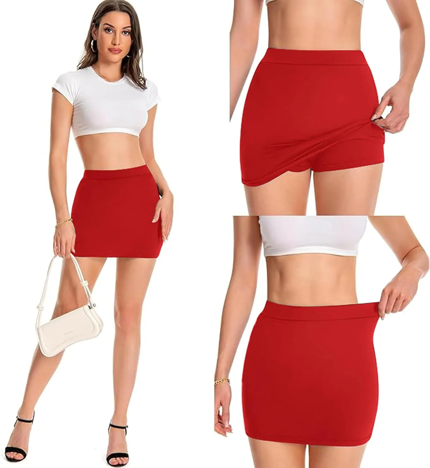Leopard Cheetah Skirt with Shorts, Sexy Night Club High Waist Elastic Leopard Print Bodycon Mini Skirts for Women
