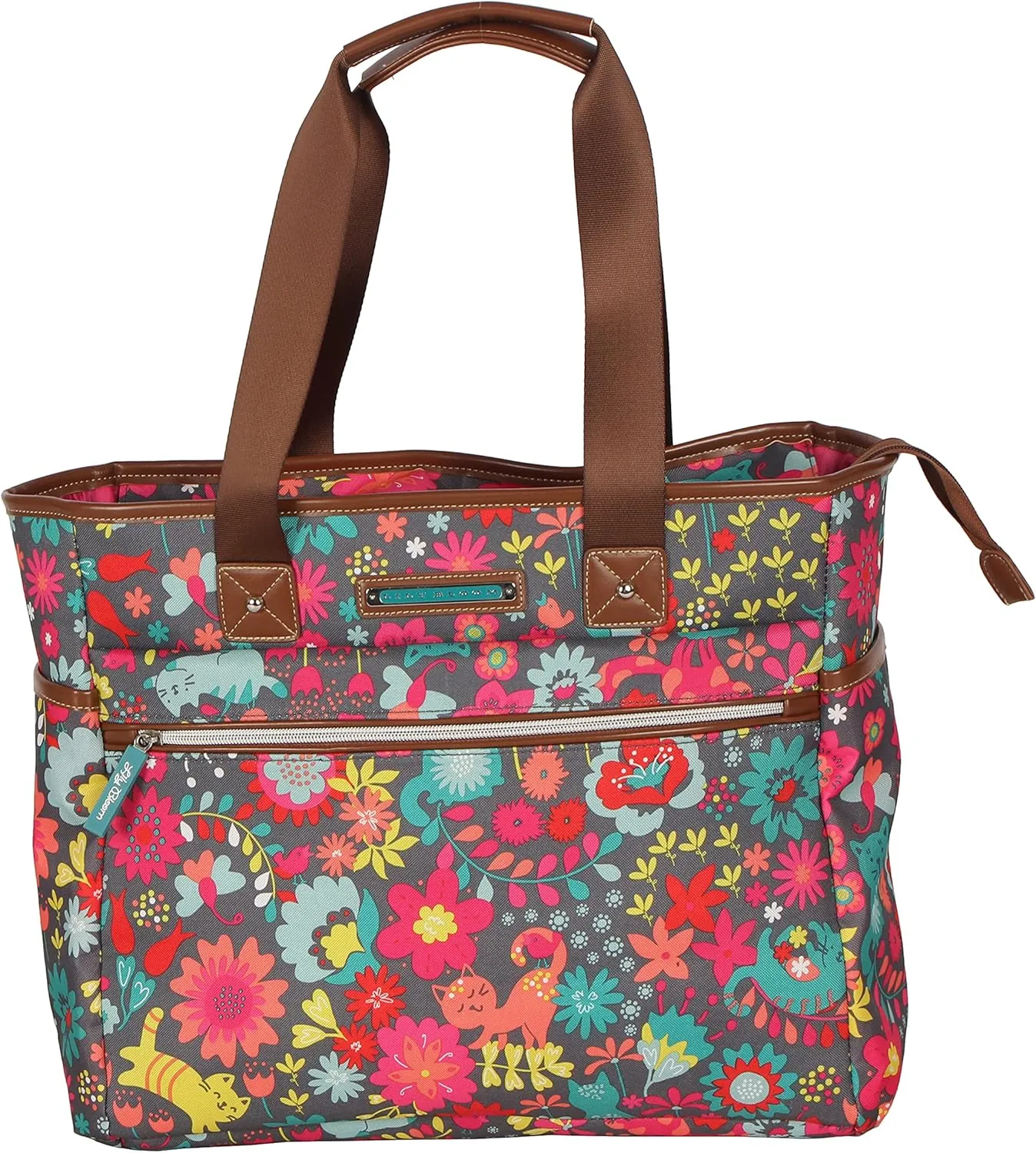 Lily Bloom Luggage Set 4 Piece Suitcase Collection With Spinner Wheels For Woman (Playful Garden)