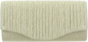 Li'Shay Sparkle Satin Evening Bag Clutch Elegant Wedding Prom Purse