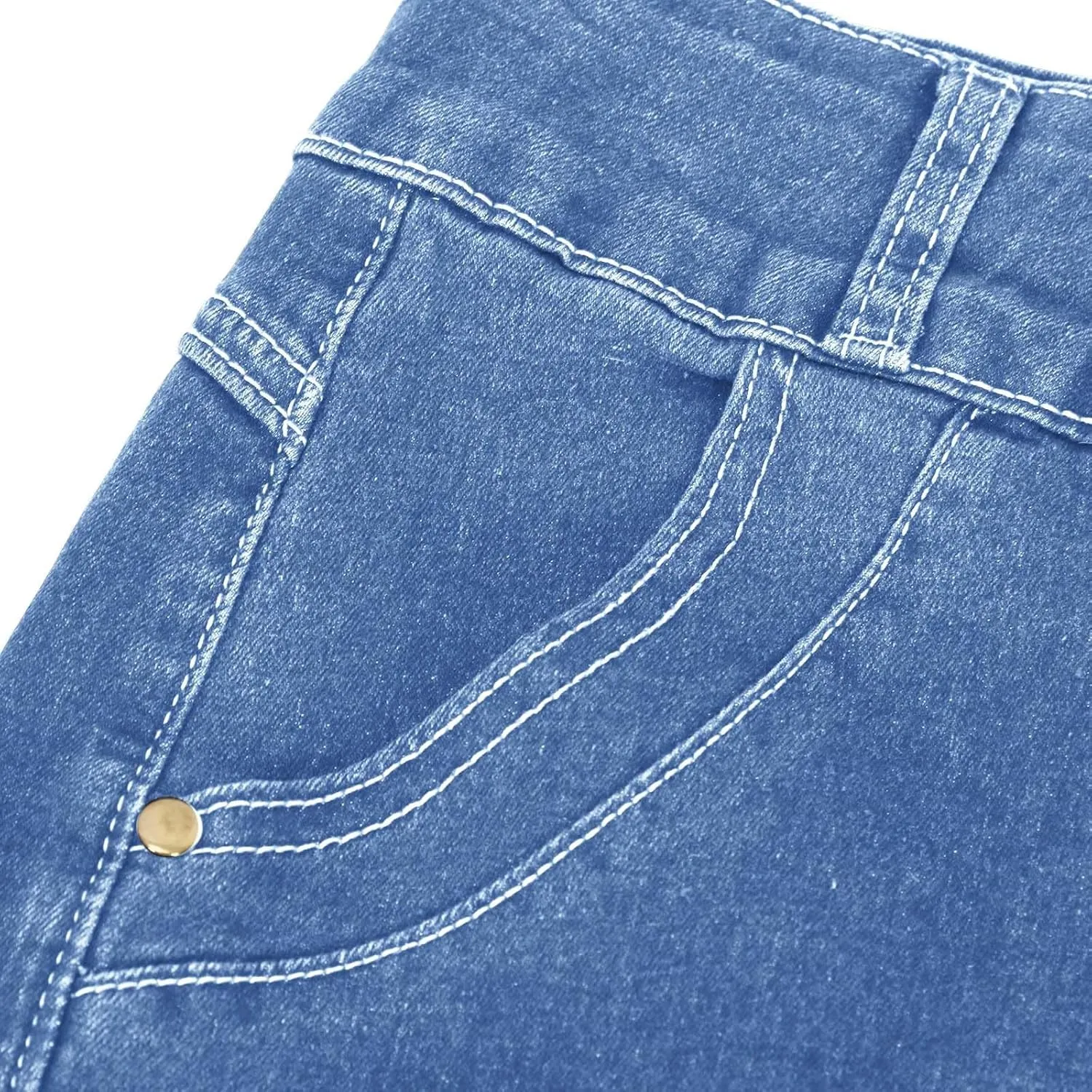 Long Skirts for Women Hip-Wrapped Buttons Denim Skirt A-Line Maxi Jean Skirts Trendy Slim Jeans Skirt with Pocket