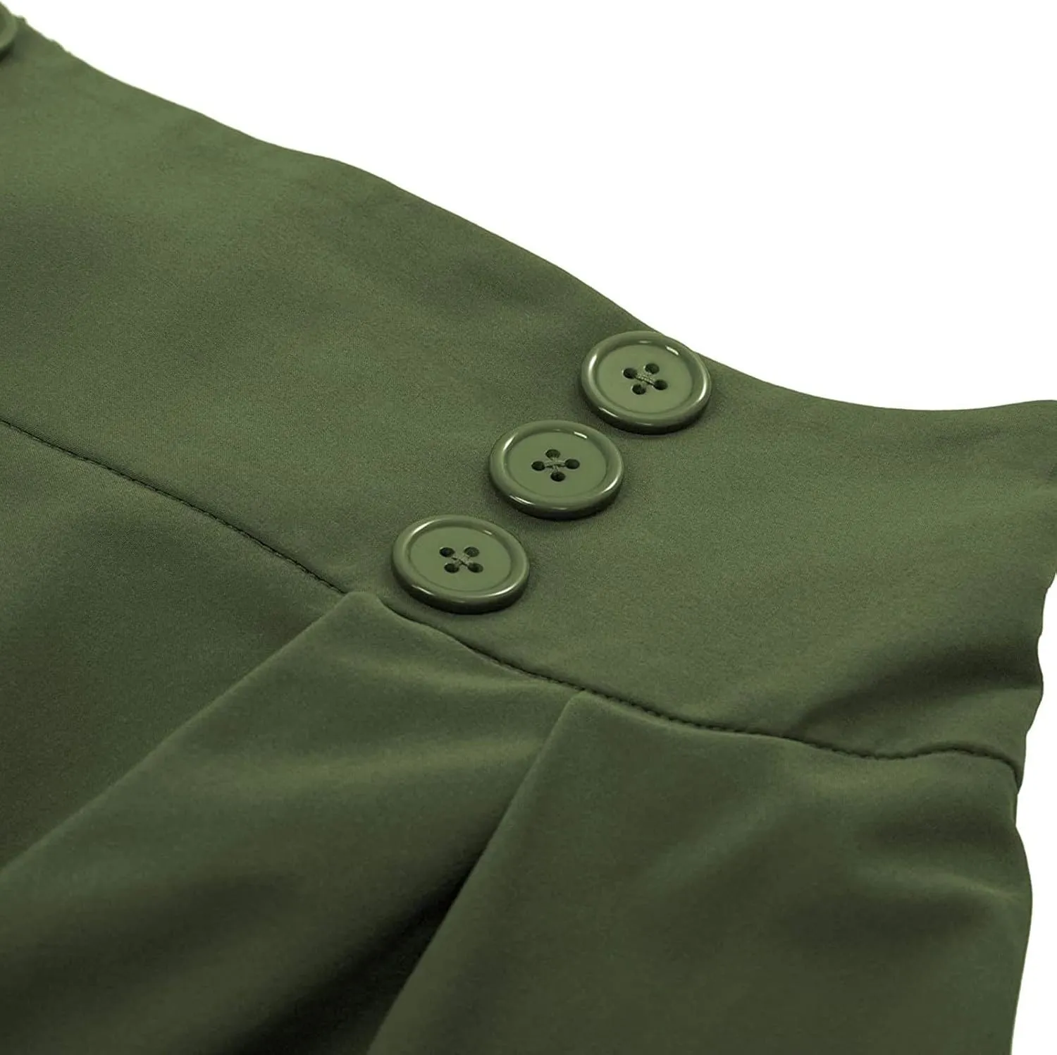 Long Skirts for Women Trendy Vintage Elastic High Waisted Pleated Midi Skirt Casual A Line Flowy Skirt
