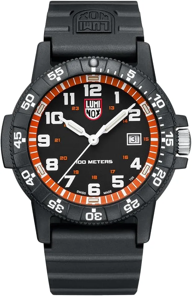 Luminox - Leatherback Sea Turtle Giant, Men`s Watch 44mm XS.0329.1, Outdoor Watch, CARBONOX Case, Swiss Quartz Movement, Water-Resistant 100m, Durable Rubber Strap, Mens Watches