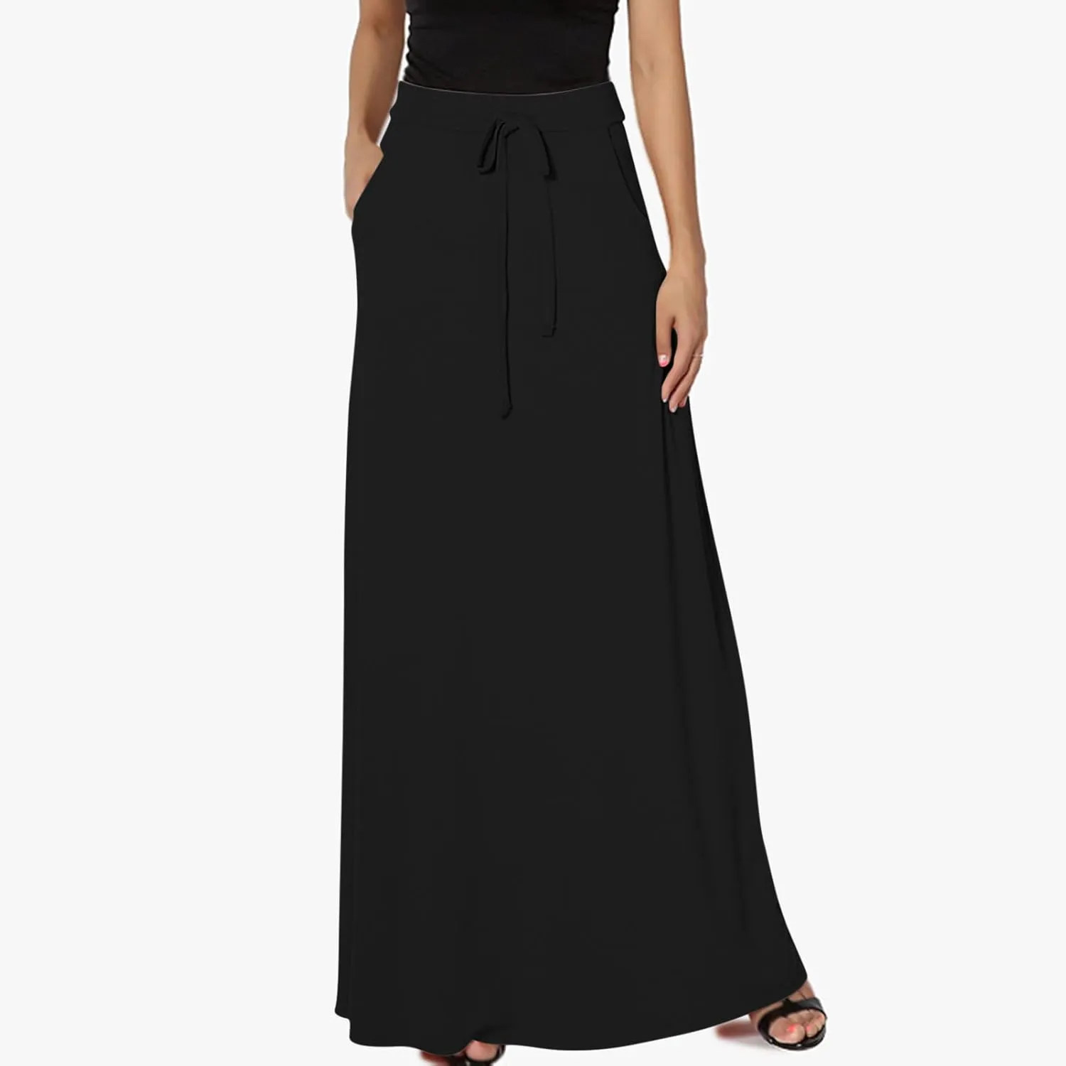 Maxi Skirt for Women 2025 Summer High Waisted Long Flare A-Line Skirt Maxi Dress Casual Long Skirt Ankle Length Skirt