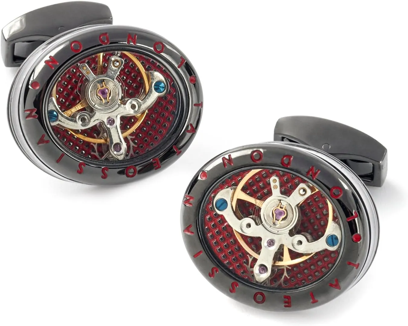 Mechanical Panorama Tourbillon Watch Movement Cufflinks