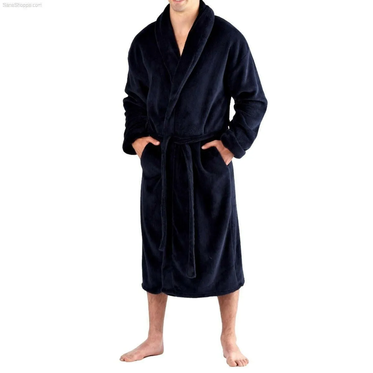 Men's Lightweight Super Soft Warm Fleece Dressing Gown Roab