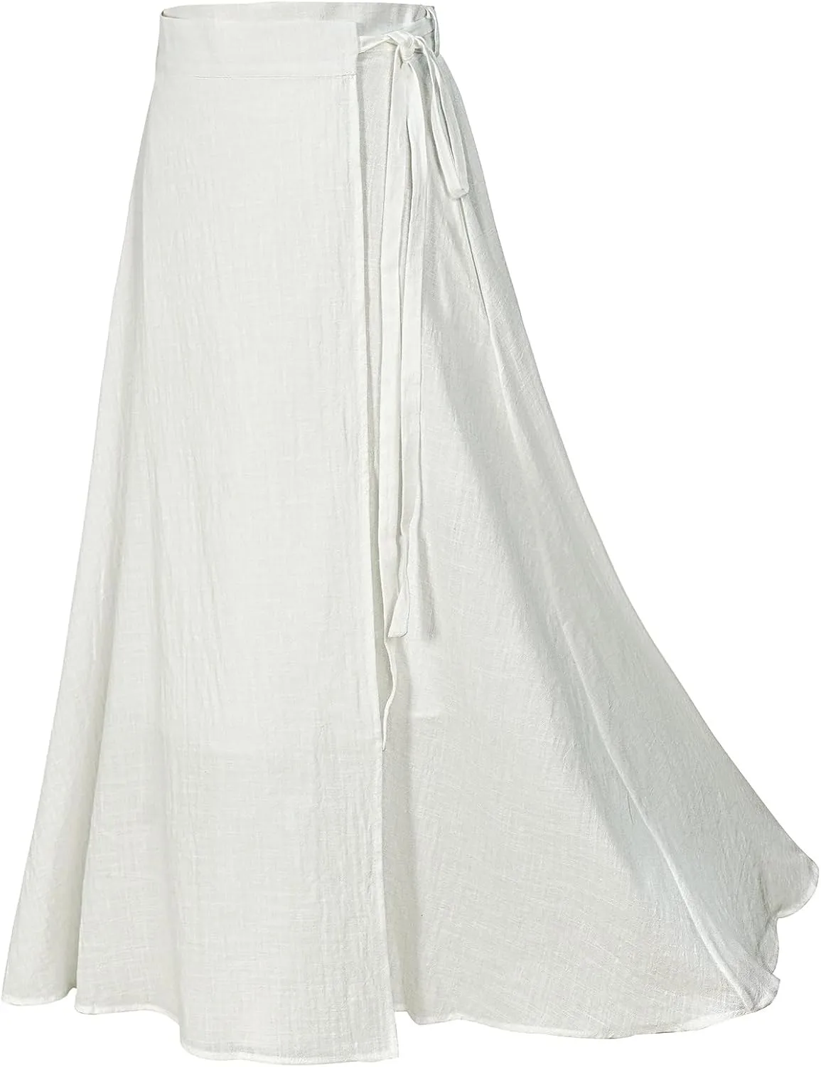Mingyuezai Womens Wrap Skirt Ankle-Length Vintage Linen Skirts
