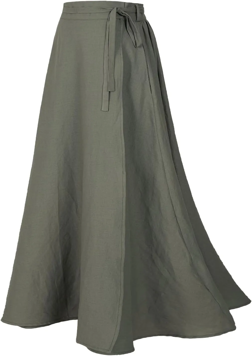 Mingyuezai Womens Wrap Skirt Ankle-Length Vintage Linen Skirts