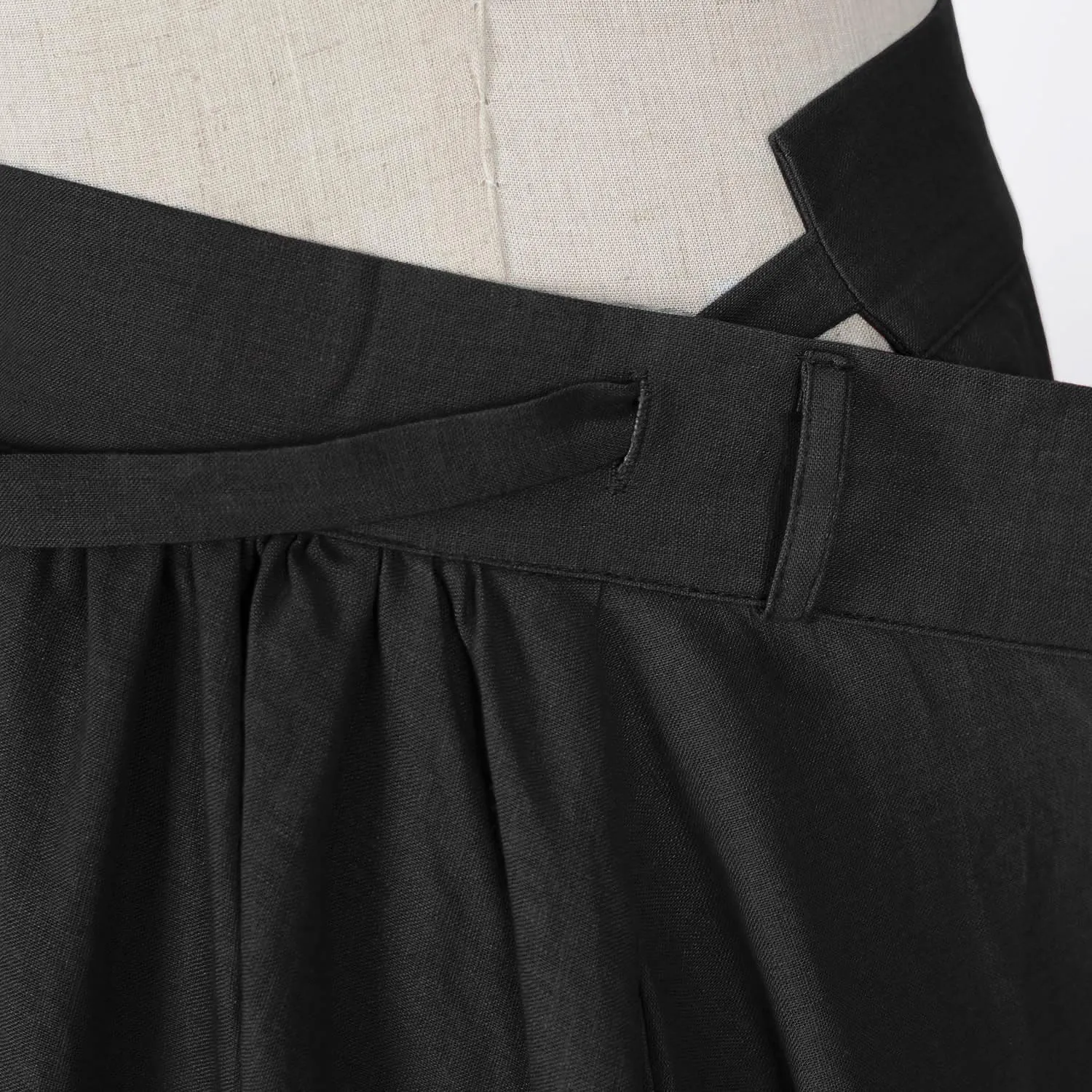 Mingyuezai Womens Wrap Skirt Ankle-Length Vintage Linen Skirts