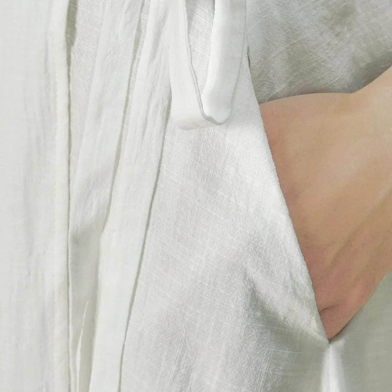 Mingyuezai Womens Wrap Skirt Ankle-Length Vintage Linen Skirts
