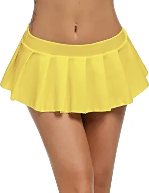 Mini Skirts for Women Sexy Low Rise Trendy Pleated Ruffle Hem Y2K Fashion Dance Hot Mini Skirts for Womem Clubwear