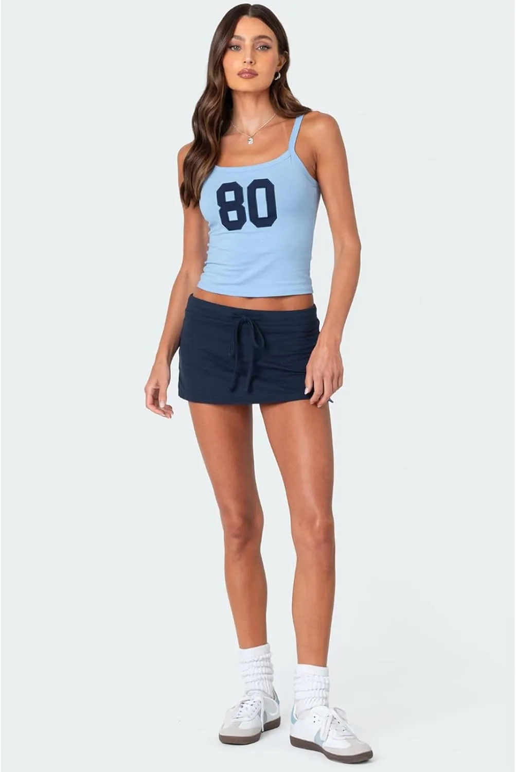 Mini Skorts for Women - Sexy Drawstring Mid Waist Side Split Y2K Bodycon Pencil Mini Skirt with Shorts