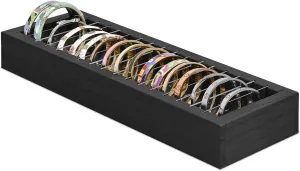 MOOCA Bracelet And Bangle Holder, Jewelry Display Tray, Bracelet Organizer Tray, Ideal for Make-up And Other Accessories, Showcase Up to 17 Bangle, Jewelry Display For Vendors