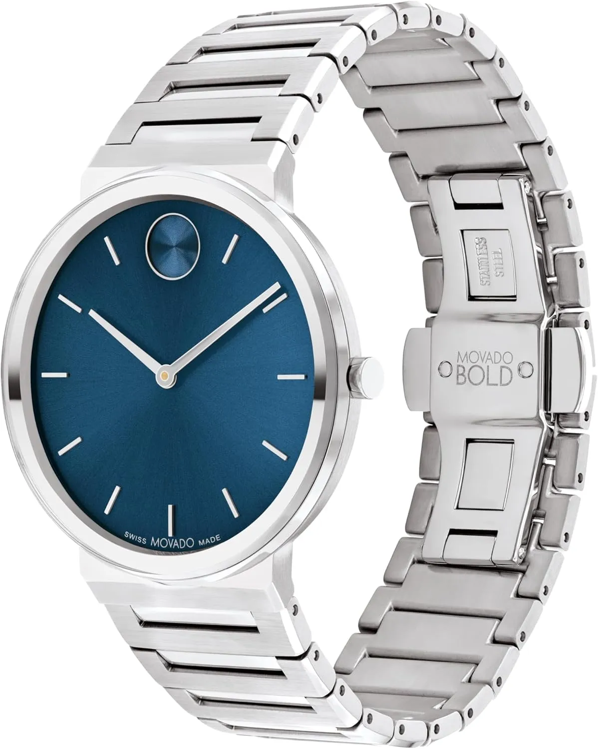 Movado Bold Horizon Ultra Thin Watch for Men and Women - Swiss Made - Water Resistant 3ATM/30 Meters - Sleek and Slim Premium Luxury Wristwatch for Everyone - 40mm