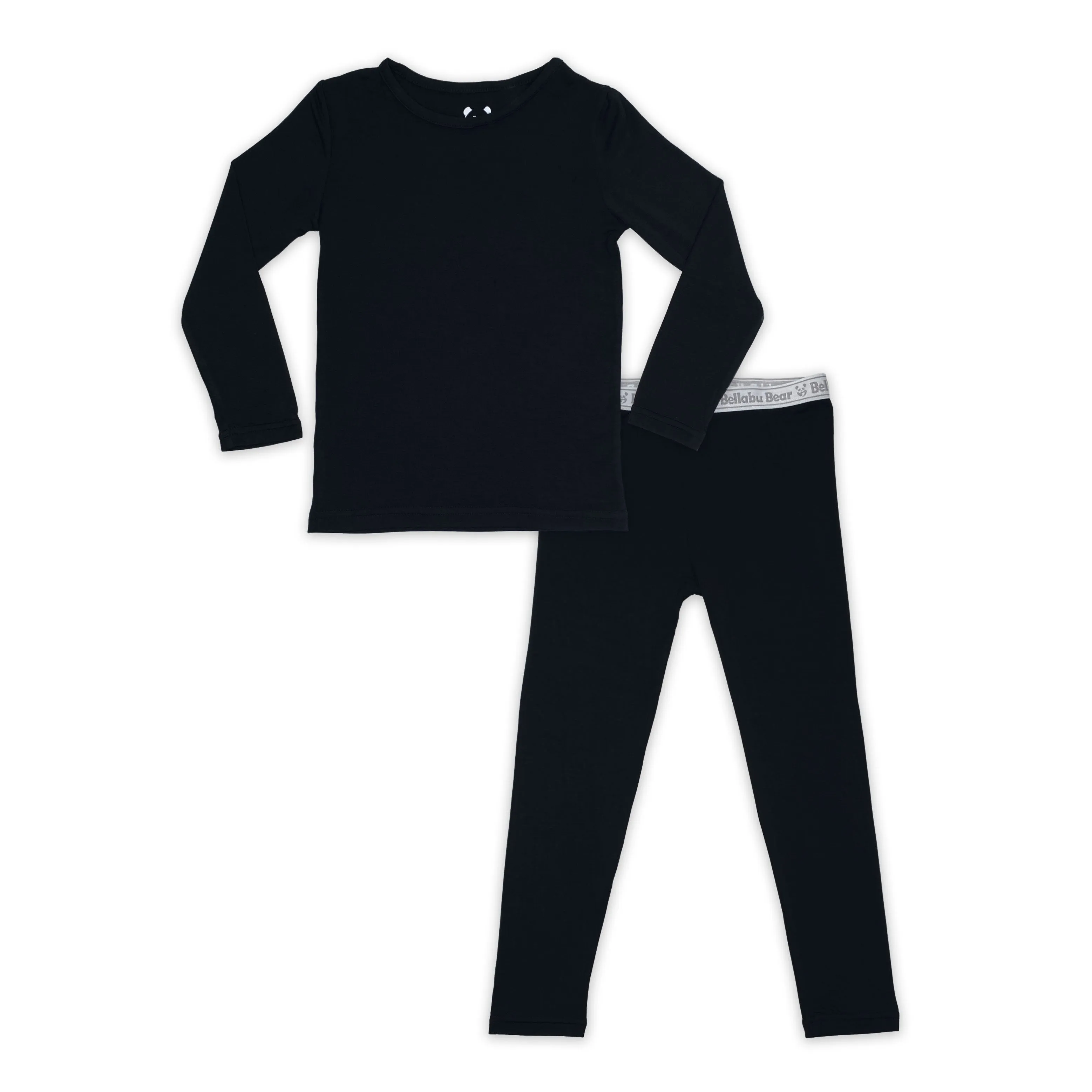 Obsidian Black Bamboo Kids Pajamas