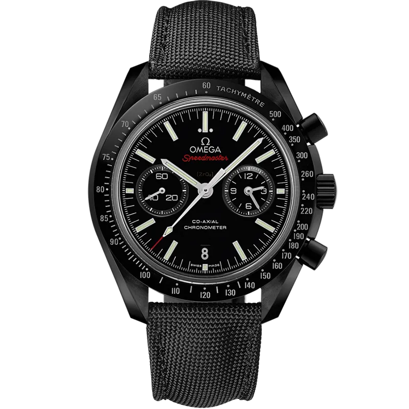 Omega Speedmaster Dark Side of the Moon 44.25 mm, black ceramic on coated nylon fabric strap