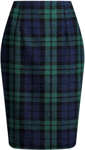 Plaid Skirts for Women 2025 Summer Fashion High Waisted Bodycon Pencil Skirt Mini A Line Stretch Elegant Dress Outfit