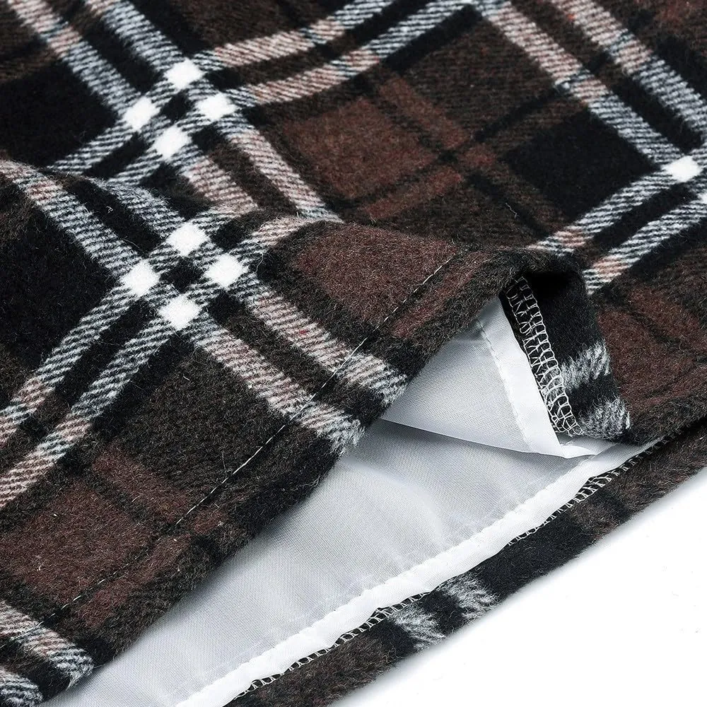 Plaid Skirts for Women Mini Skirts High Waisted Short Wool Skirts A Line Knee Length Pencil Skirt