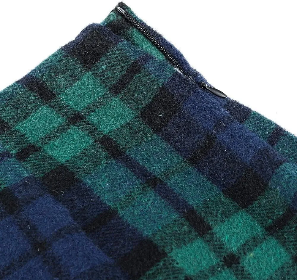 Plaid Skirts for Women Mini Skirts High Waisted Short Wool Skirts A Line Knee Length Pencil Skirt