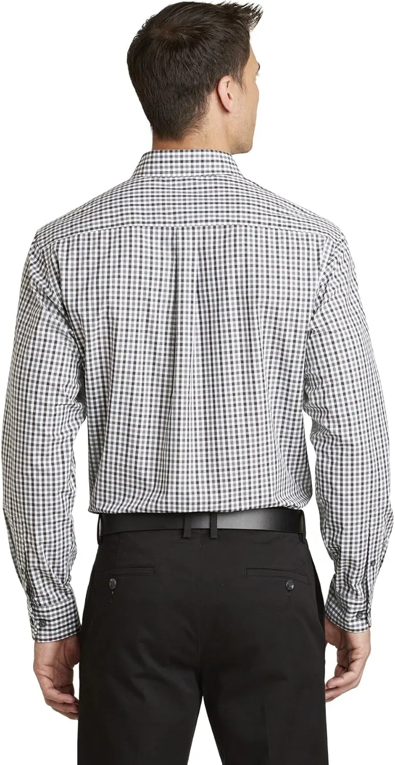 Port Authority Men's Gingham Easy Care Long Sleeve Button-Down Shirt