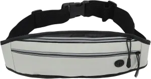 Reflective Running Belt Ultra Light Water Prevent Fanny Pack For Outdoor Sports (Light Gray)
