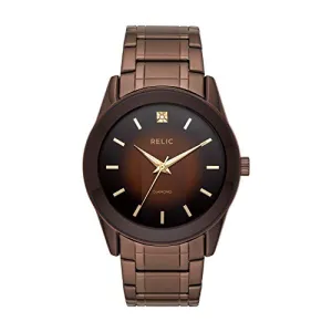 Relic by Fossil Men's Rylan Quartz Watch with Stainless Steel Strap, Brown, 24 (Model: ZR77312)