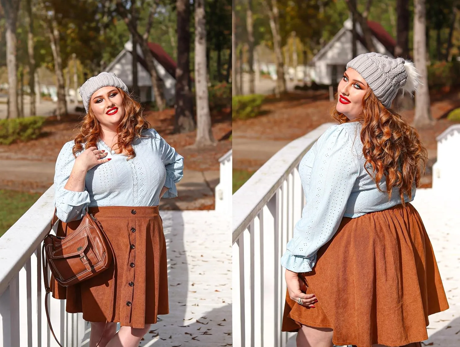 RITERA Plus Size Basic Versatile Stretchy Elastic Waist Flared Casual Mini Skater Skirt/Pleated Plaid Skirt for Women XL-5XL
