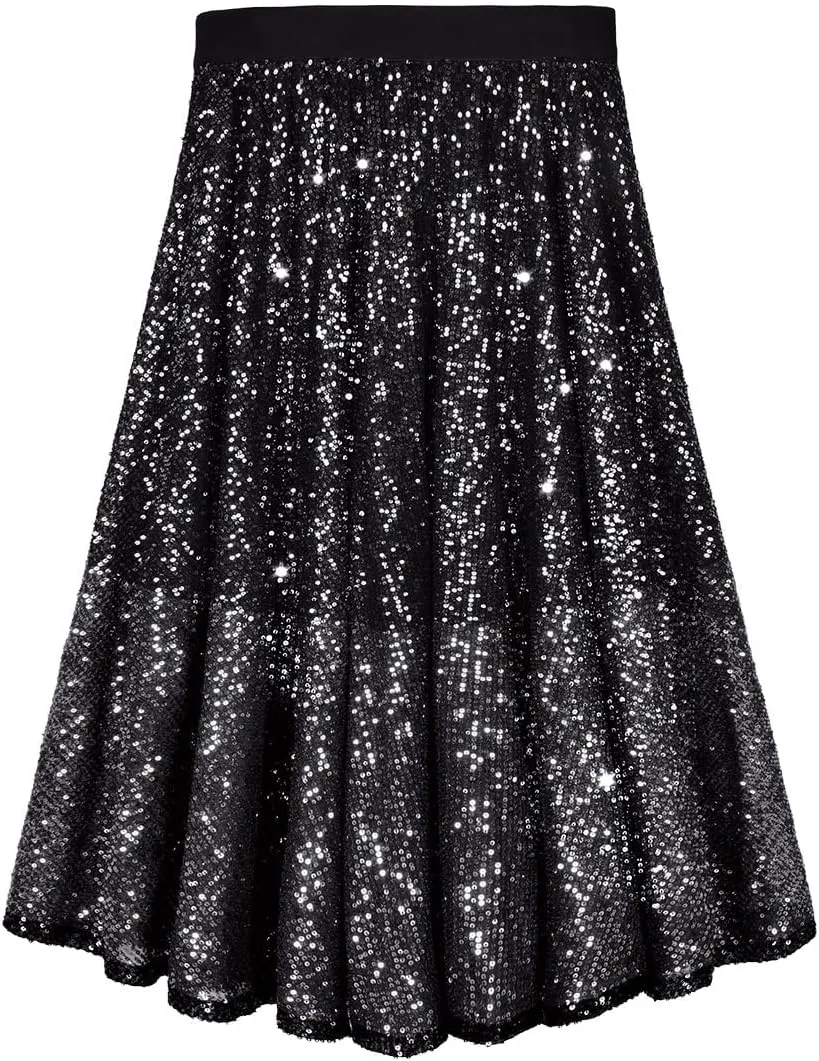 RITERA Plus Size Skirt for Women Elastic Mini Skirt A-Line with Side Hidden Zipper Casual Ladies Summer Skirt Stretchy XL-5XL
