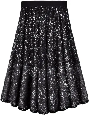 RITERA Plus Size Skirt for Women Elastic Mini Skirt A-Line with Side Hidden Zipper Casual Ladies Summer Skirt Stretchy XL-5XL