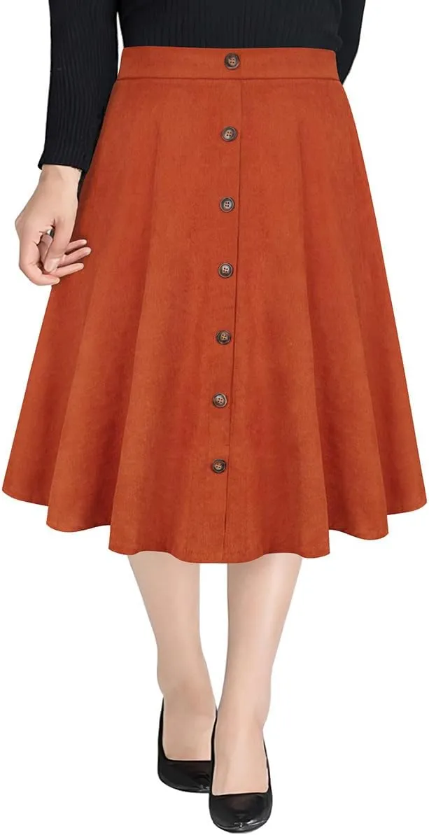 RITERA Plus Size Skirt for Women Elastic Mini Skirt A-Line with Side Hidden Zipper Casual Ladies Summer Skirt Stretchy XL-5XL