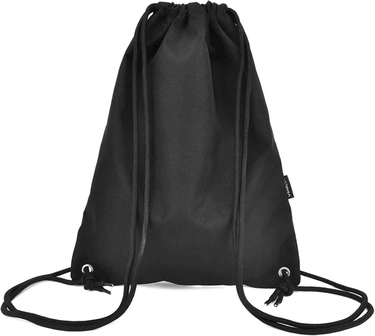 Sack Drawstring Backpack Water-resistant Drawstring Bucket Bag with Zipper Pockets Light Sack (Light Blue)