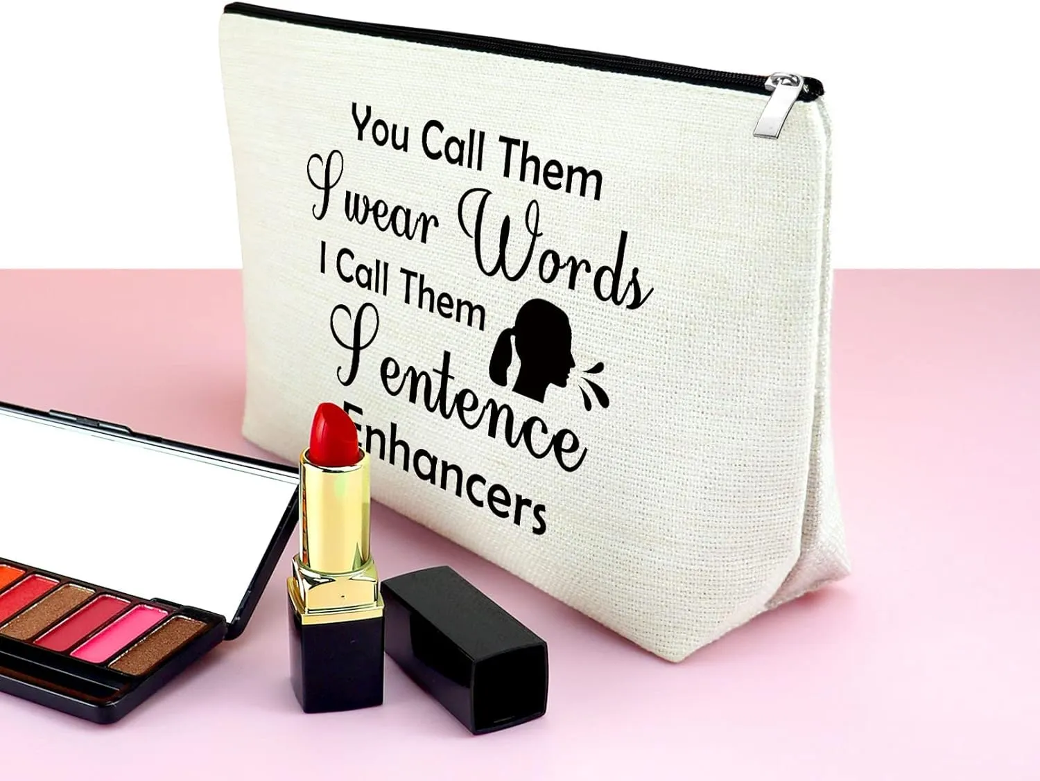 Sarcastic Novelty Gag Gift for Best Friend Sister Makeup Bag Fun Joke Gifts for Women Funny Gifts for Women Fun Girl Gifts Cosmetic Bag Christmas Graduation Wedding Gift for Her Travel Makeup Bag